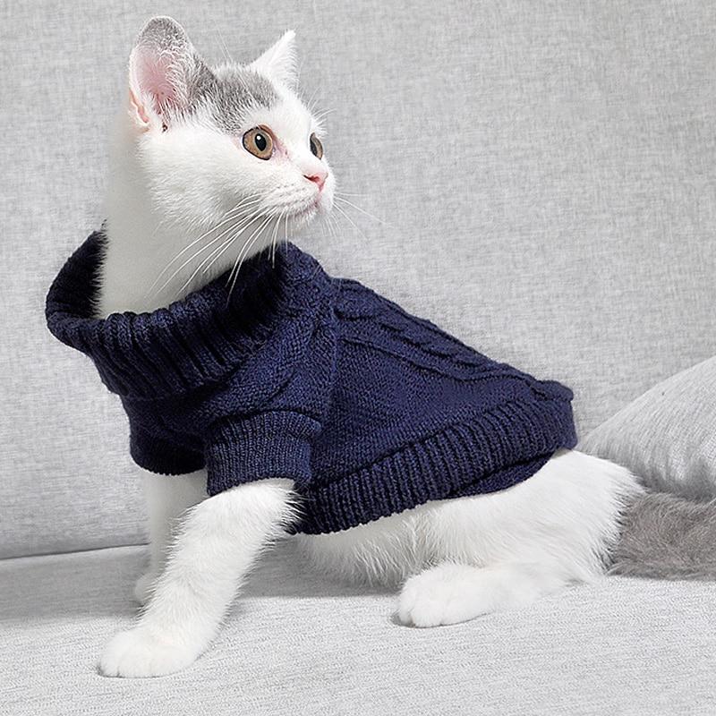 Cat Clothes for Pet Cats Clothing for Pets Sweater Pet Dog Clothes for Cats Dogs Kitty Outfit Pure T Shirt Dog Coat Vest Costume