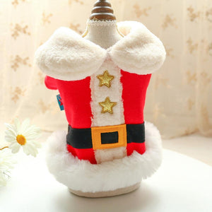 Christmas Cat Clothes Cats Costume Small Dogs Kitten Santa Clothes Warm Dog Clothes Pet Puppy Outfit Hoodie Clothing