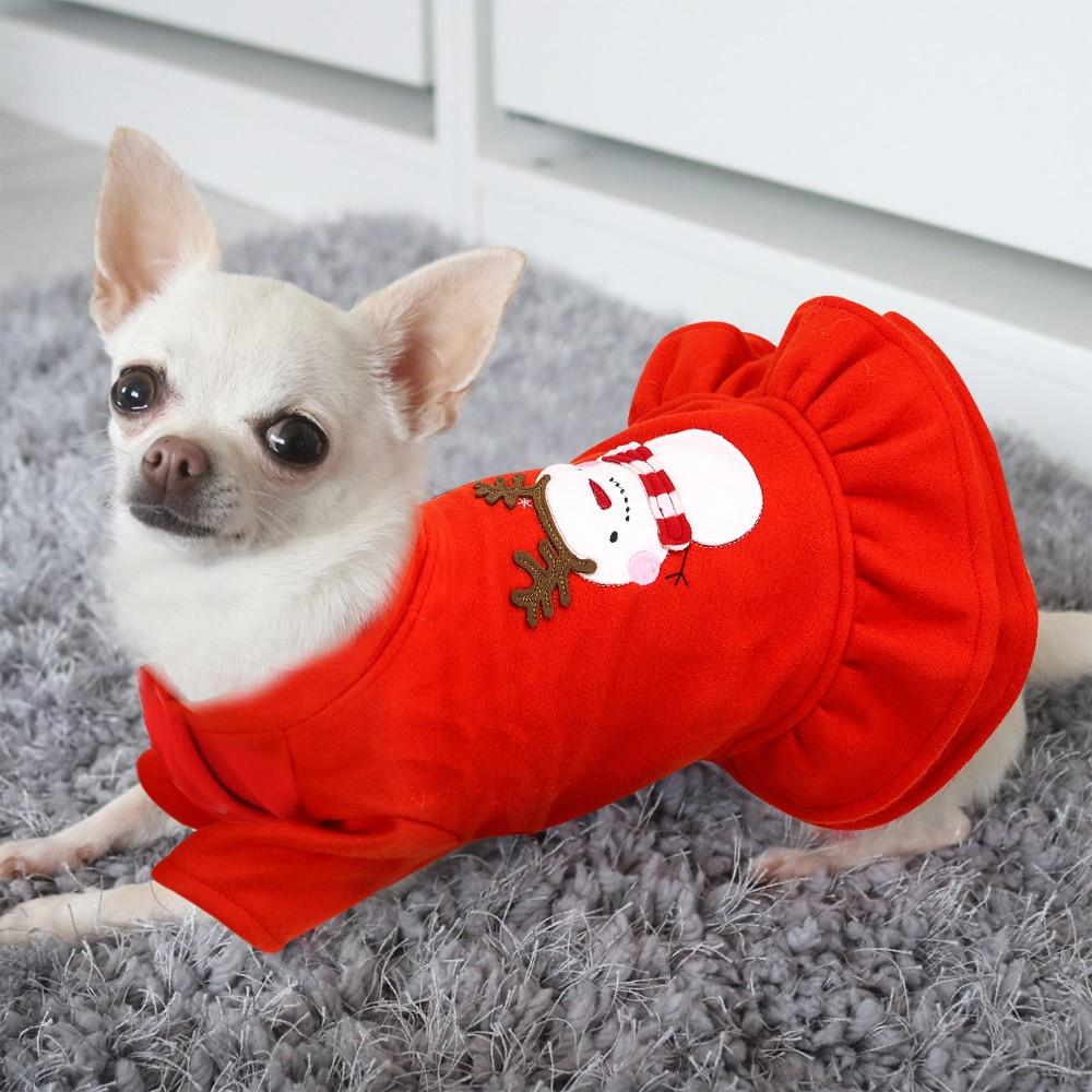 Christmas Cat Clothes Cats Costume Small Dogs Kitten Santa Clothes Warm Dog Clothes Pet Puppy Outfit Hoodie Clothing