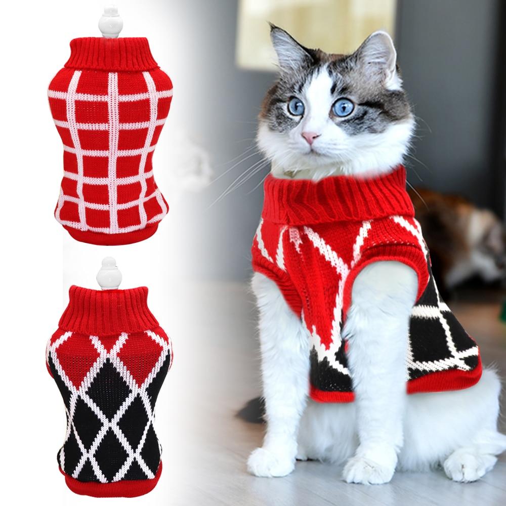 Cute Cat Sweater Costume Winter Warm Pet Clothes Dog Clothes Cat Clothing for Cats Small Dogs Pets Products for Chihuahua