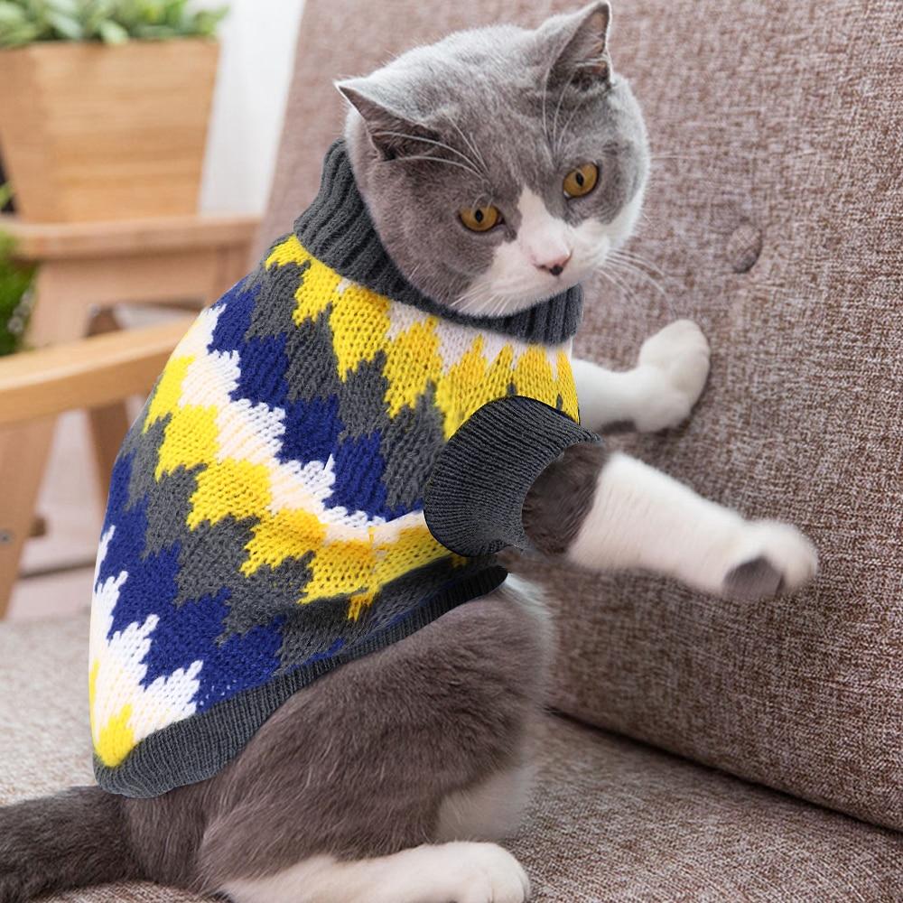 Cute Cat Sweater Costume Winter Warm Pet Clothes Dog Clothes Cat Clothing for Cats Small Dogs Pets Products for Chihuahua