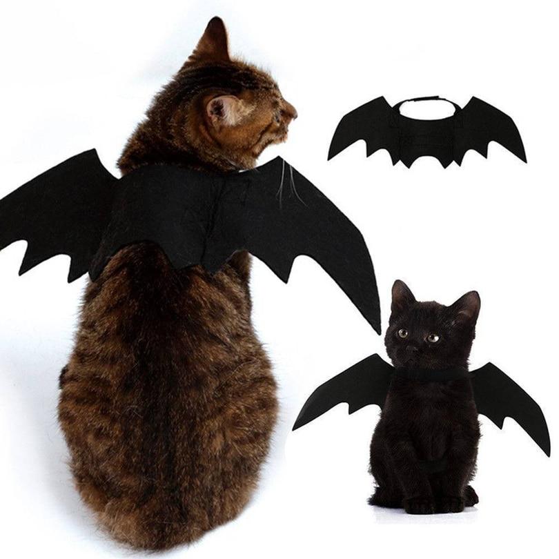 Cute Halloween Cat Dog Costume Small Pet Cat Bat Wings  Fancy Dress Up Halloween Cat Accessories 2019 Halloween Decorations