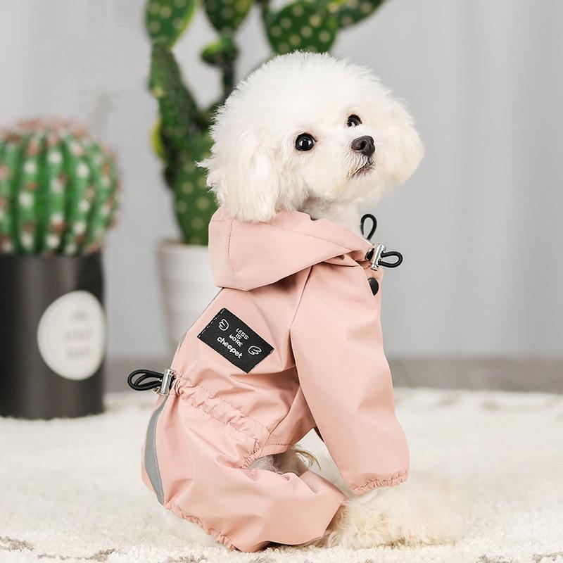 Dog Cat Clothes Waterproof Fashion Dog Jacket For Small Dogs Bulldog Chihuahua Dog Raincoat Reflective Adjustable Pet Jumpsuit