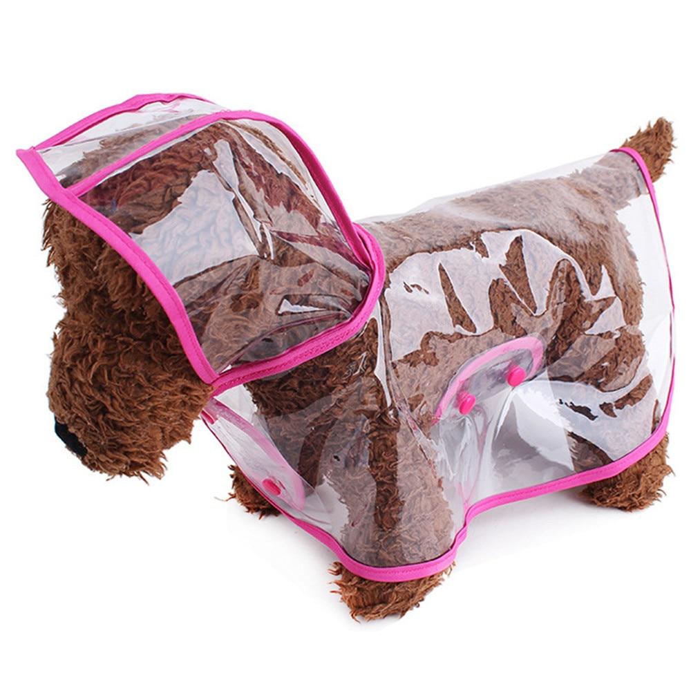 Dog Raincoat Teddy Small Puppy Transparent Plastic Waterproof Fashion Poncho Cloak Pet Supplies for Chihuahua French Bull