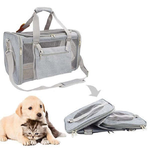 Foldable Dog Bag Breathable Dog Backpack Large Capacity Cat Carrying Bag Portable Outdoor Travel Pet Carrier L