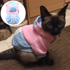 New Warm Cat Clothes Winter Pet Clothing for Cats Kitty Kitten Fashion Sport Hoodies Outfits Soft Costumes for Cat Pets Supplies