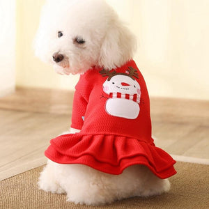 New Year Dog Costume Cat Clothes Red Santa Coat Pattern Pet Dog Hooded Winter Christmas Clothes Dress Cute Coat Jackets Costume