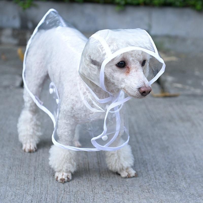 Outdoor Dog Waterproof Raincoat for Puppy Transparent Pet Dog Raincoat Pet Summer Clothes Pet Rainy Day Travel Equipment Small