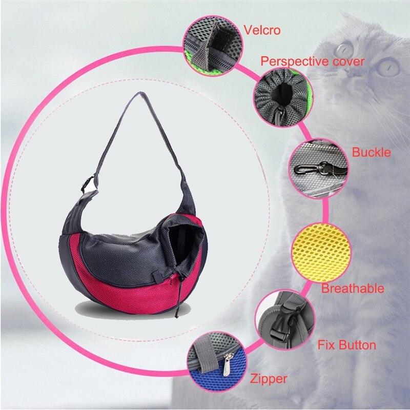 Pet Carrier Sling Backpack Cat Puppy Travel Tote Folding Single Shoulder Bag