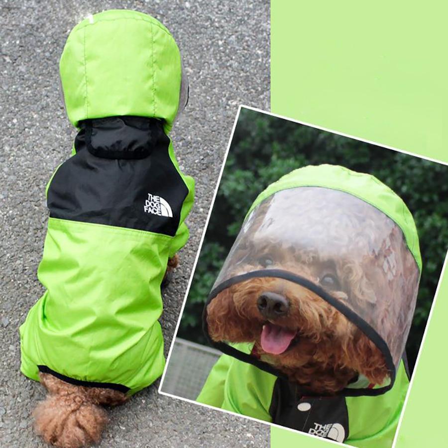 Pet Dog Raincoat The Dog Face Pet Clothes Jumpsuit Waterproof Dog  Jacket Dogs Water Resistant Clothes for Dogs Pet Coat