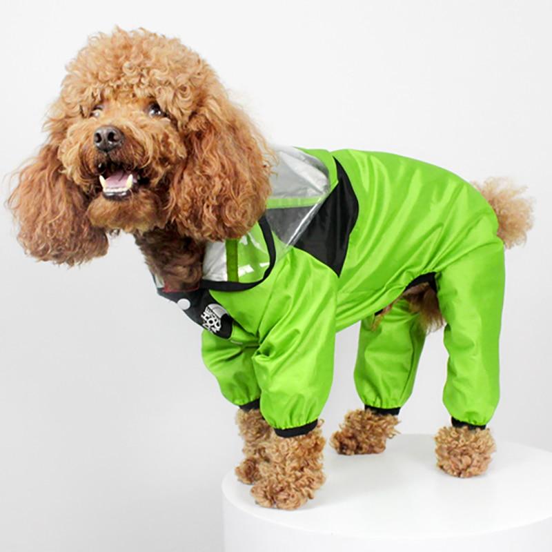 Pet Dog Raincoat The Dog Face Pet Clothes Jumpsuit Waterproof Dog  Jacket Dogs Water Resistant Clothes for Dogs Pet Coat