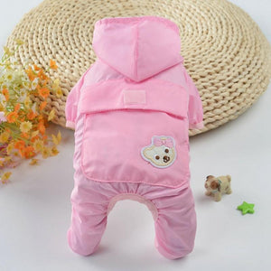 Pet Raincoat Cloak Cute Waterproof Hooded Jacket Cap Pet Rainy Waterproof Dog Raincoat