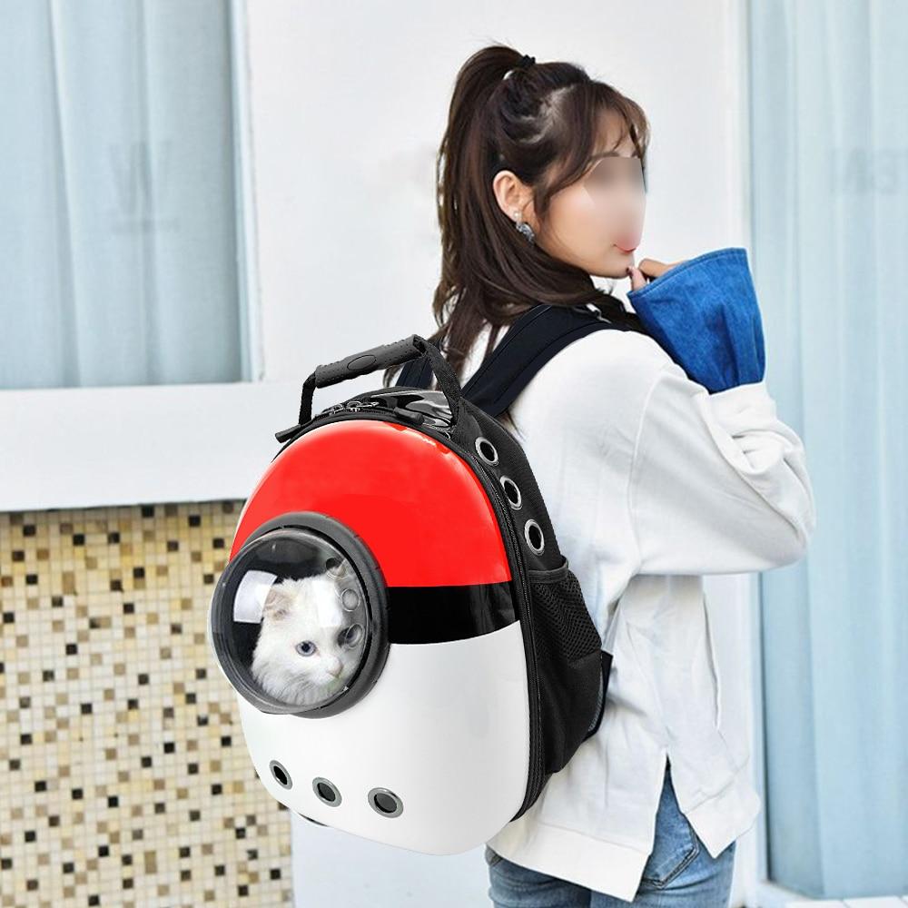 Portable Dog Cat Carrier Bag Breathable Space Capsule Astronaut Travel Bag Transparent Outdoor Small Cat Carrier Pet Backpack