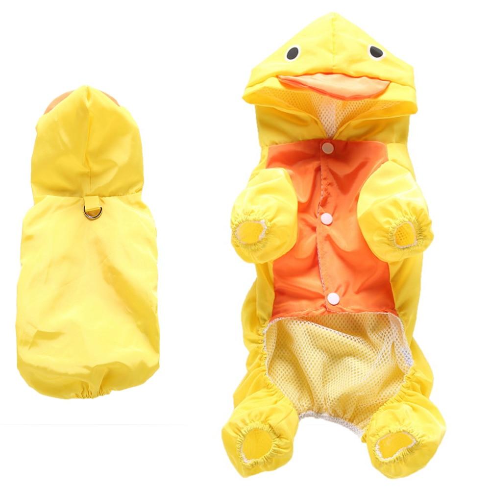 Rabbit Frog Duck Shark Shape Pet Dog Polyester Puppy Waterproof Four-Leg Raincoat Doggie Hooded Rain Gear Jumpsuit Rainwear Suit