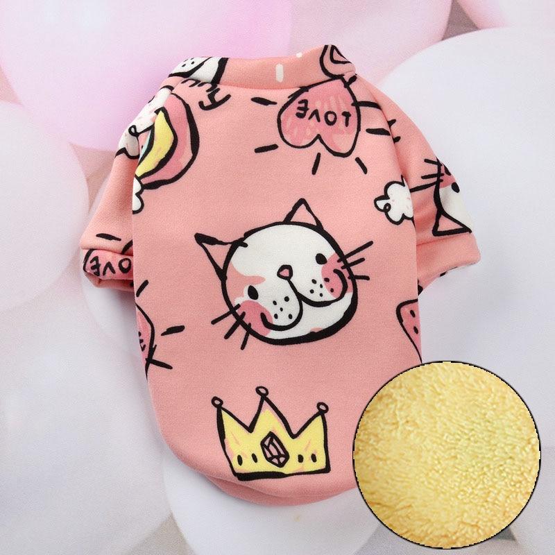 Rabbit Print Pet Cat Costume for Cats Soft Kedi Katten Sweatshirt Hoodie Spring Summer Cat Clothes Suit mascotas ropa para gato