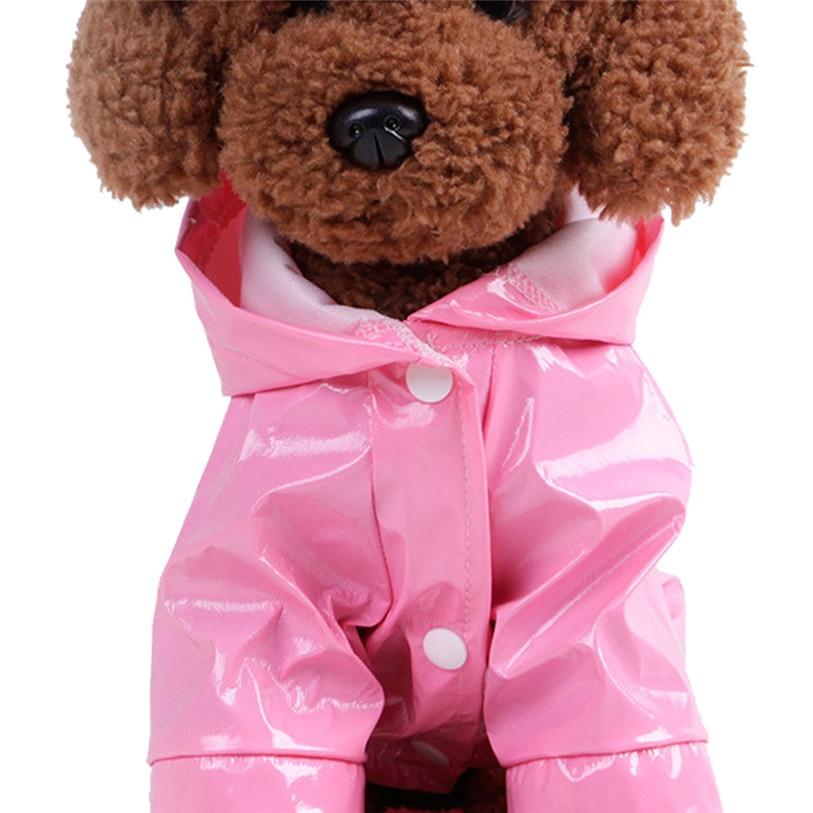 Summer Outdoor Puppy Pet Rain Coat S-XL Hoody Waterproof Jackets PU Raincoat for Dogs Cats Apparel Clothes Wholesale #F#40JE14