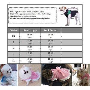 Sweet Pet Cat Clothes Lace Shirt for Cat Puppy Small Dog Spring and Summer Cute Bowknot Kitten Princess Coat Apparel XS S M L XL