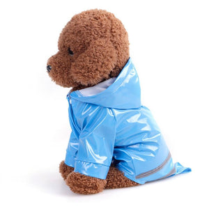 Waterproof Jackets PU Raincoat for Dogs Cats Apparel Clothes Summer Outdoor Puppy Pet Rain Coat S-XL Hoody Wholesale