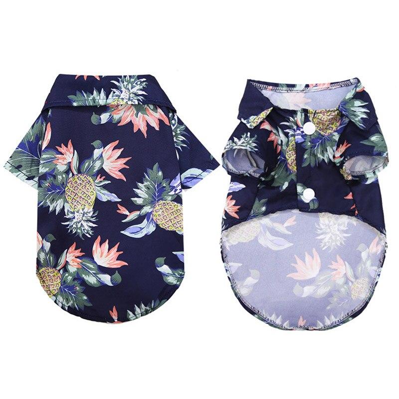 XS-5XL Summer Beach Dog Shirts Cute Hawaii Pet Cat Clothing Floral Clothes for Small Large Dogs Chihuahua French Fulldog 10A